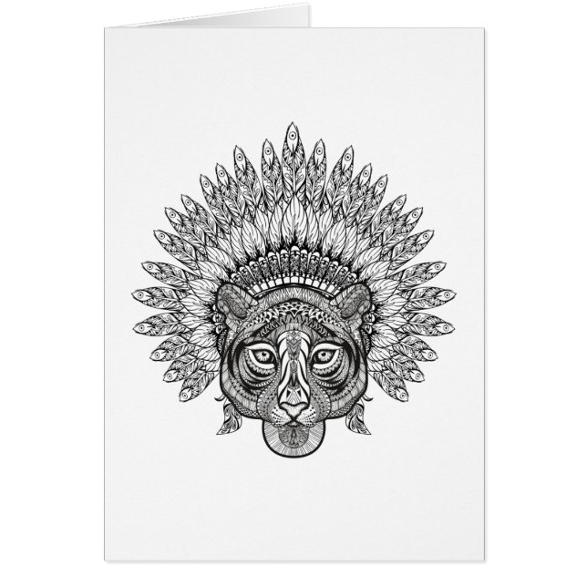 Tigre tiré par la main dans le style (Devant)