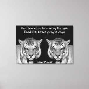 Tigres du proverbe indien sur toile