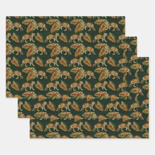 Tigres et Feuilles verts