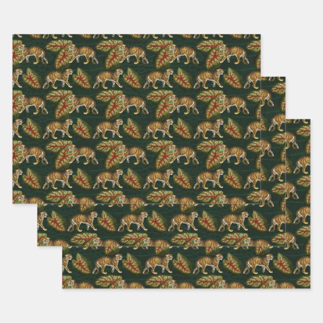 Tigres et Feuilles verts (Lot)