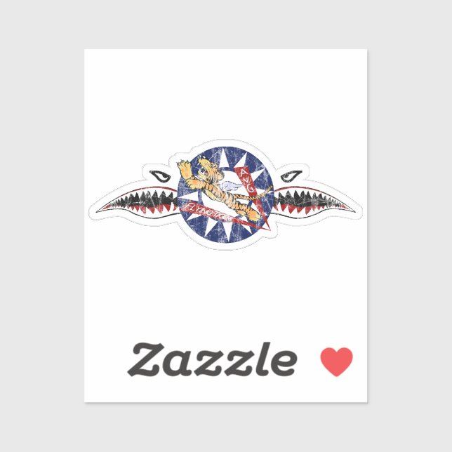 tigres volant avg carré autocollant (Feuille)