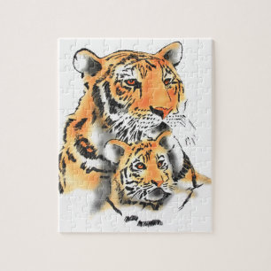 Tigress and Cub Jigsaw Puzzle