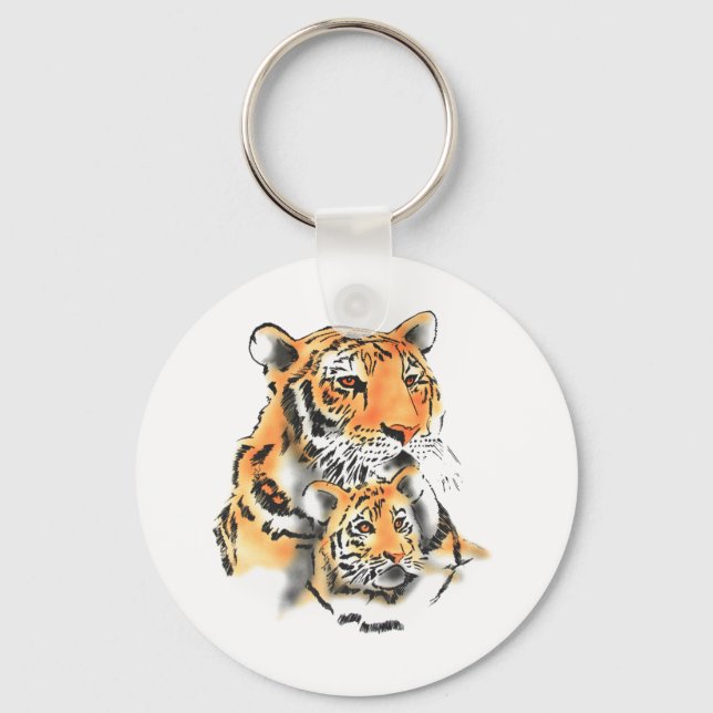 Tigress and cub keychain (Front)