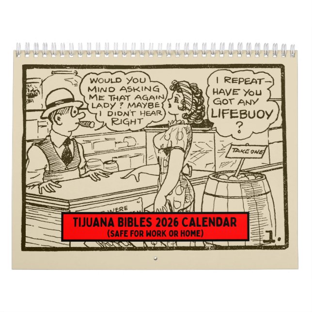 Tijuana Bibles 2026 Wall Calendar (Safe for Work) (Cover)