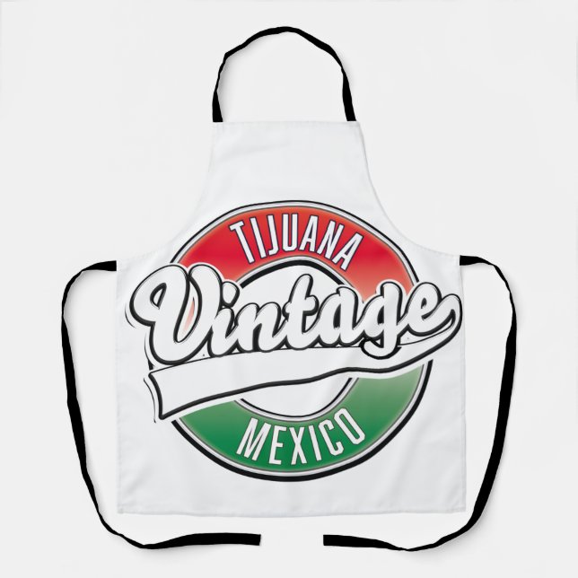 Tijuana mexico vintage logo. apron (Front)