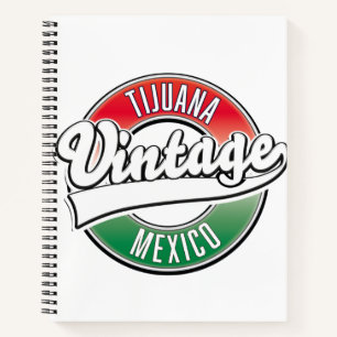Tijuana mexico vintage logo. notebook