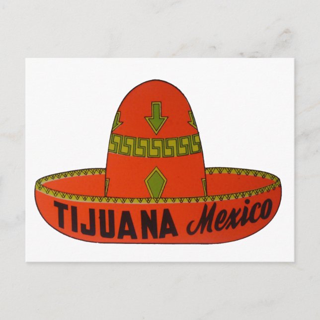 Tijuana Travel Sticker Postcard (Front)