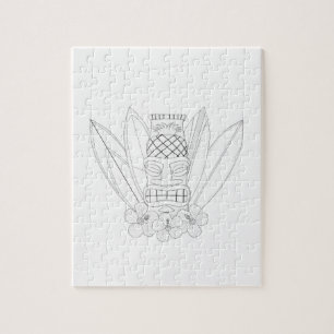 Tiki Adult Colouring Puzzle