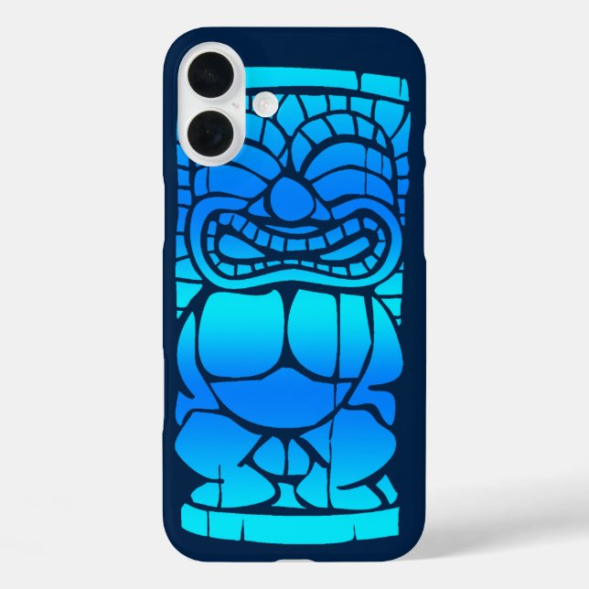 Tiki Ailani Hawaiian Sunset Blend Blue Case-Mate iPhone Case (Back)
