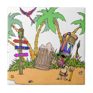 Tiki Alcohol Island Tile