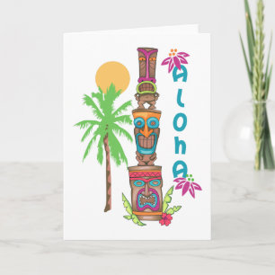 Tiki Aloha Card
