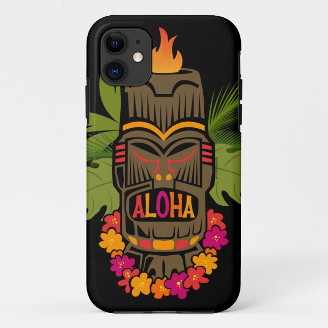 Tiki Aloha Case-Mate iPhone Case (Back)