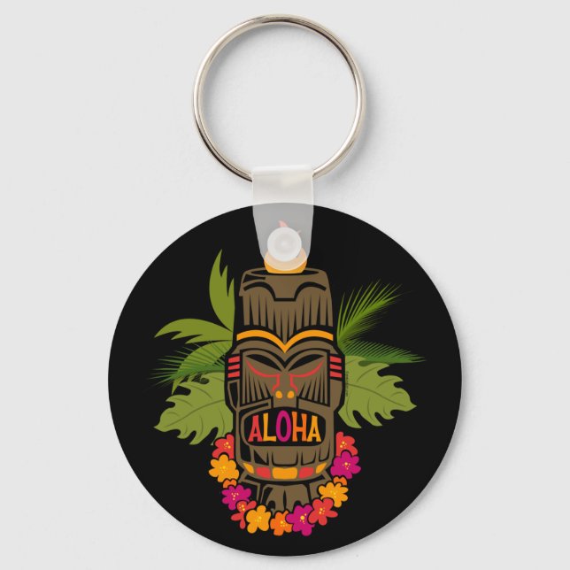 Tiki Aloha Keychain (Front)