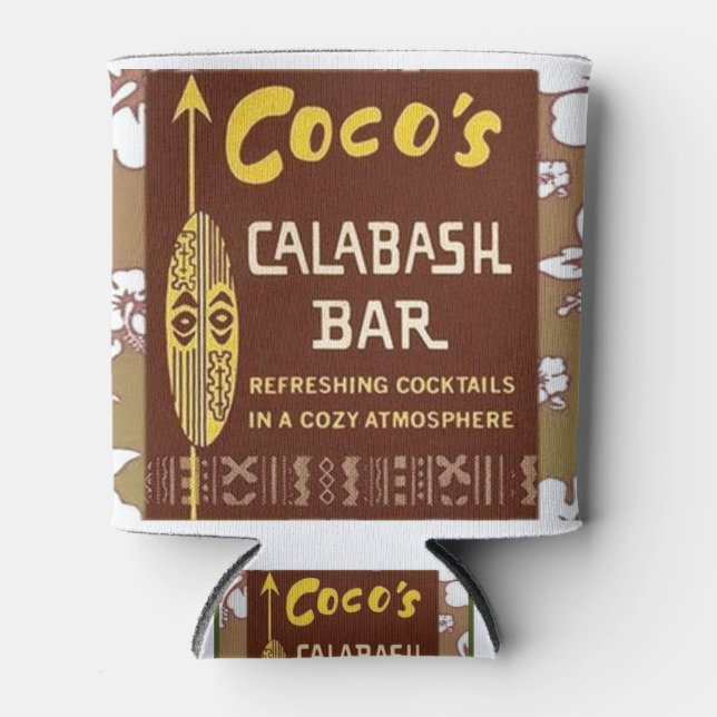 Tiki Art - Cocos Calabash Bar Can Cooler (Front)