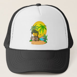 Tiki Bar Island Trucker Hat