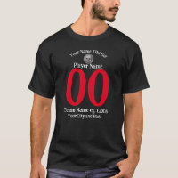 Tiki Bar numéro nom ville état slogan T-Shirt
