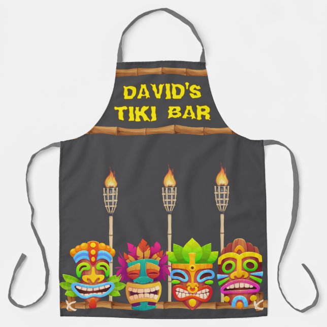 Tiki Bar Personalized Apron (Front)