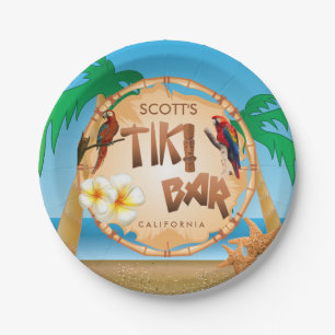 Tiki Bar - Personalized Paper Plate
