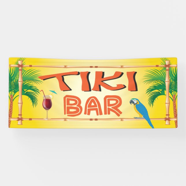 Tiki Bar tropical beach party Banner (Horizontal)