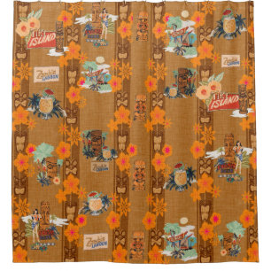Tiki Bath Shower Curtain
