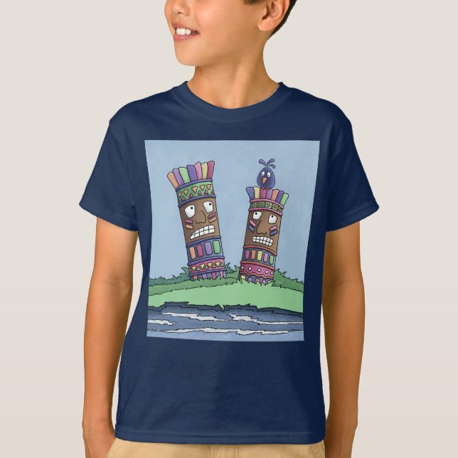 Tiki Bird Plum T-Shirt (Front)