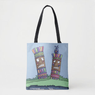 Tiki Bird - Sac fourre-tout de prune