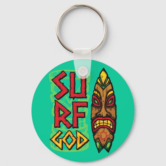 Tiki Board Wind God Keychain (Front)