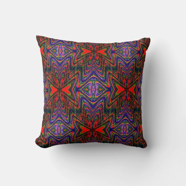 Tiki Butterfly... Throw Pillow (Front)