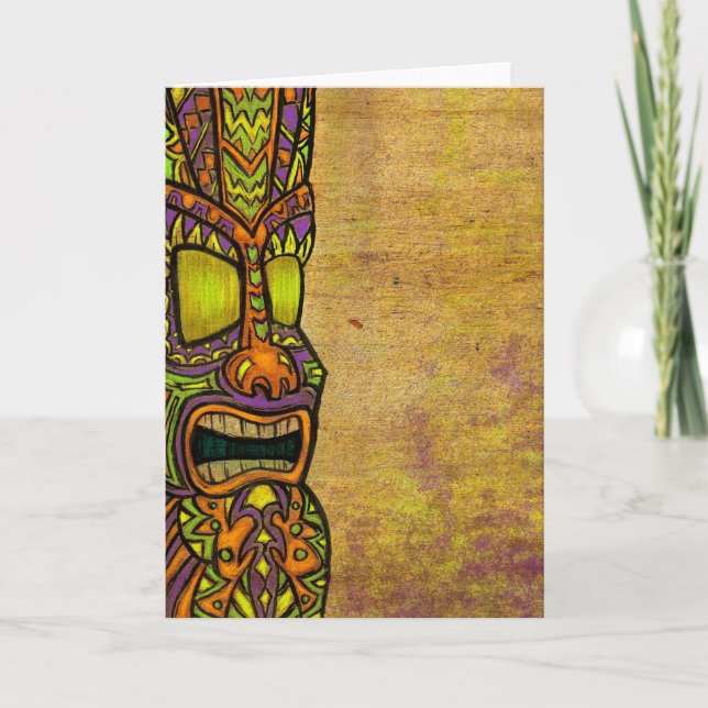 Tiki Greeting Card (Front)