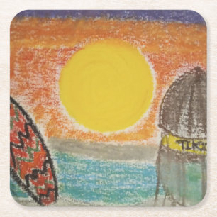 Tiki Hawaiian vacation coaster must have