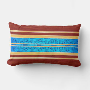 Tiki Hawiian Faux Wood Surfboard Lumbar Pillow