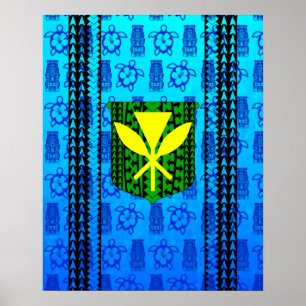 Tiki Kanaka Maoli Tribal Poster