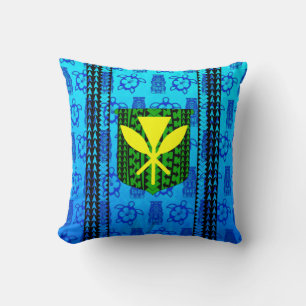 Tiki Kanaka Maoli Tribal Throw Pillow