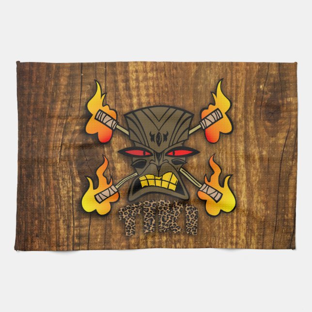 Tiki Kustom Kitchen Towel (Horizontal)