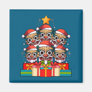 Tiki Le Luau Hawaiian Tiki Mask Christmas Tree Xma Magnet