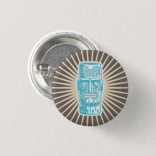 Tiki Man Blue Button