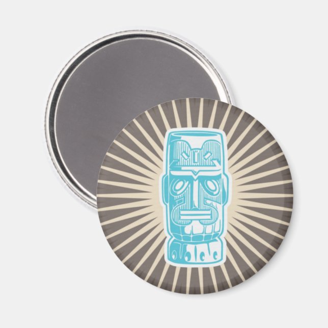 Tiki Man Blue Magnet (Front/Back)