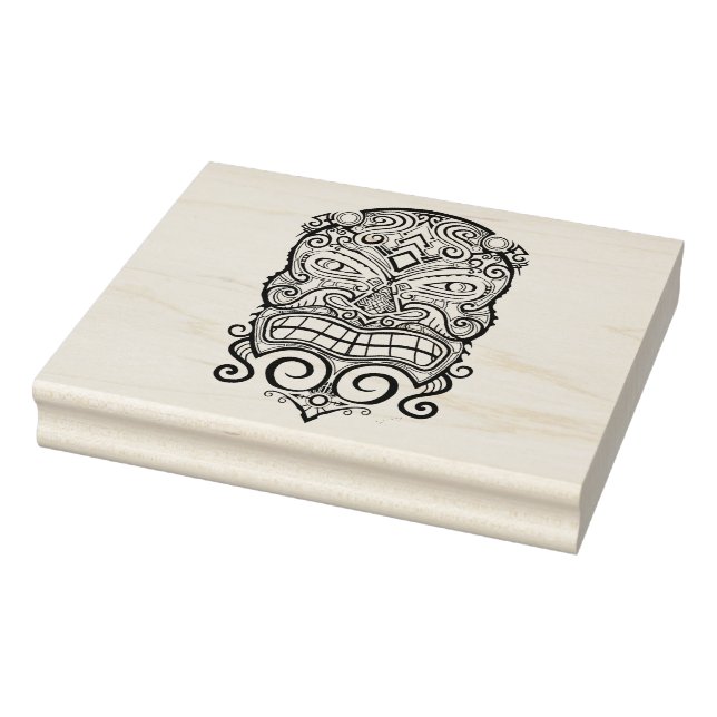 Tiki Mask Design Rubber Stamp (Stamp)