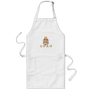 Tiki Mask Hawaiian Luau Apron
