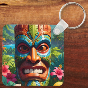 Tiki Mask Keychain