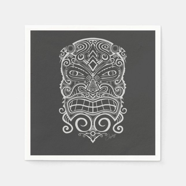 Tiki Mask Napkin (Front)
