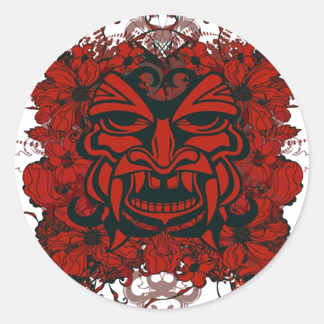 Tiki Mask Sticker (Front)