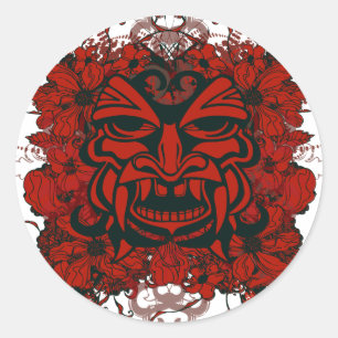 Tiki Mask Sticker