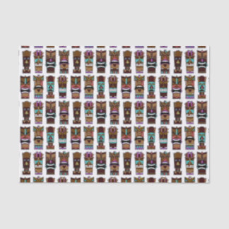 Tiki Masks Pattern Tissue Paper