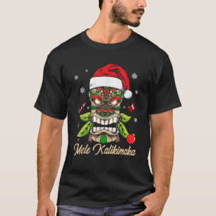 Tiki Mele Kalikimaka Hawaiian Merry Christmas Funn T-Shirt