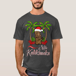 Tiki Mele Kalikimaka Merry Christmas  Hawaii Ukule T-Shirt