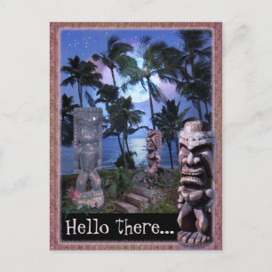 Tiki Moon (customizable) Postcard