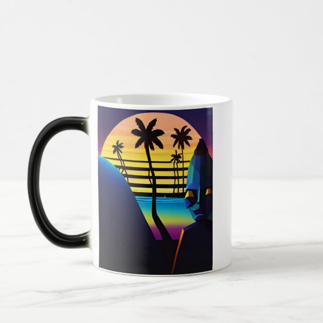 Tiki Night Synthwave Ken Gauge  Magic Mug (Left)