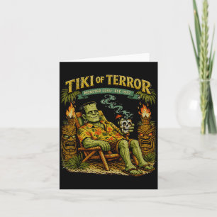 Tiki Of Terror Monster Luau Hawaiian Summer Card