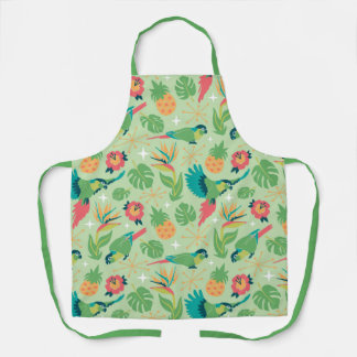 Tiki Parrot Apron